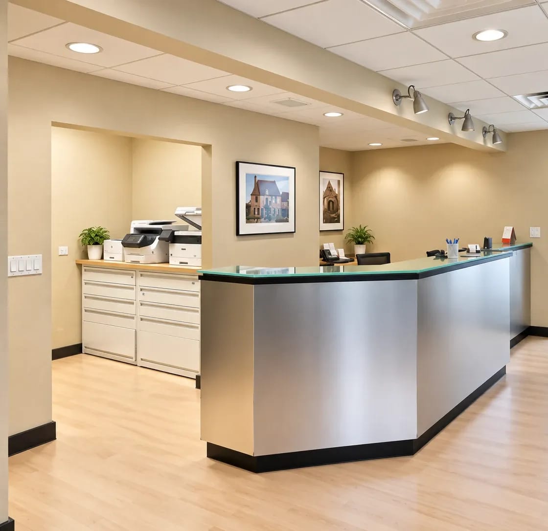 Front desk at the Pearl River office